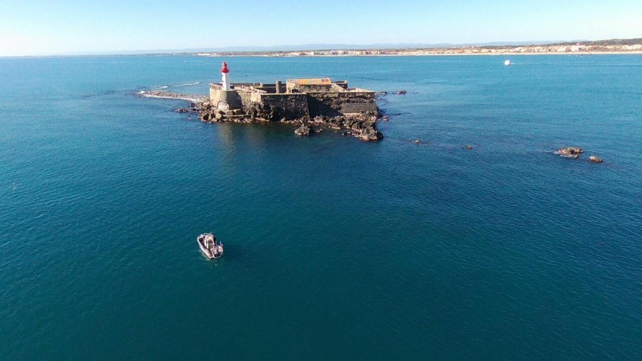 Appartement Vue Exceptionnelle Sur La Mer, Piscine, Parking Prive - Sur L'Ile Des Pecheurs Agde Zewnętrze zdjęcie